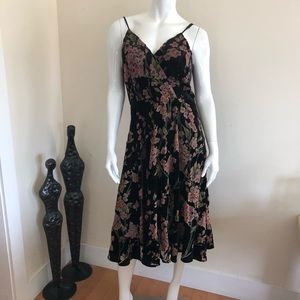 NWT  Anthropology silk velvet dress